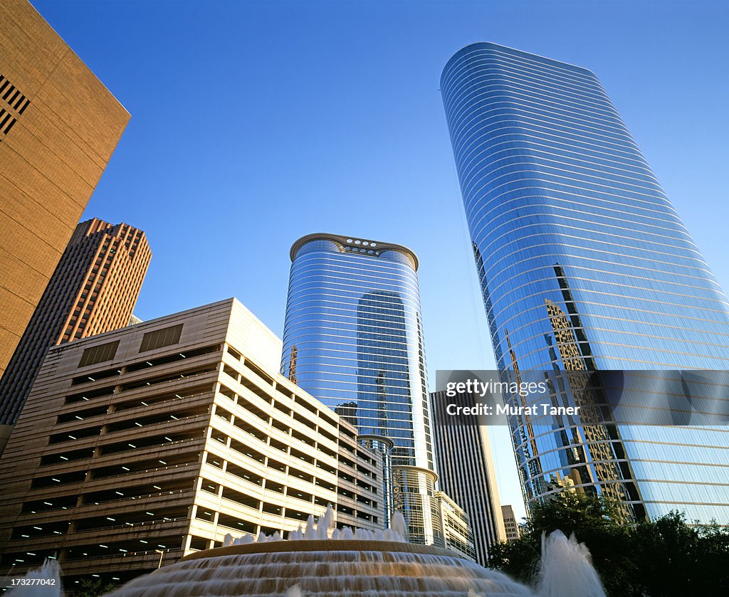 Modern buildings in a city