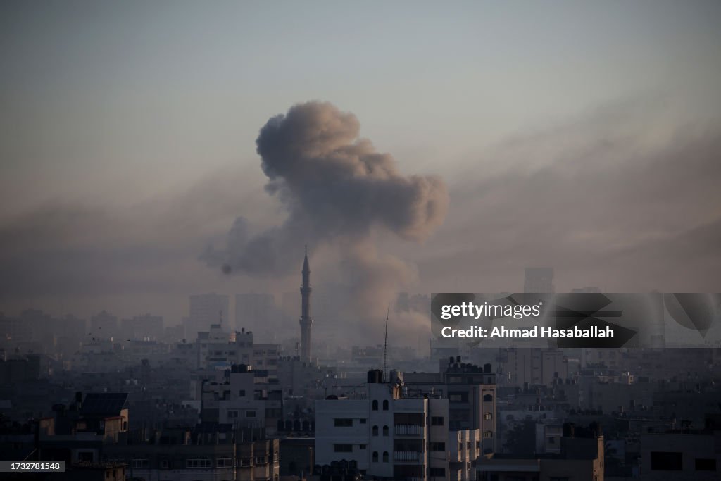 Gaza Comes Under Sustained Bombardment By Israel After Hamas Attacks