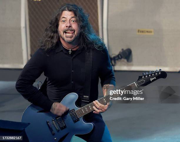 Dave Grohl performs in concert during the Foo Fighters "Austin City Limits" TV taping at ACL Live on October 12, 2023 in Austin, Texas.