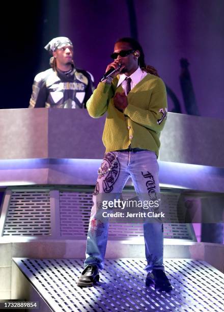 Metro Boomin and Offset perform onstage during Amazon Music Live Concert Series 2023 on October 12, 2023 in Los Angeles, California.