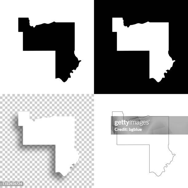 muskogee county, oklahoma. maps for design. blank, white and black backgrounds - muskogee oklahoma stock illustrations