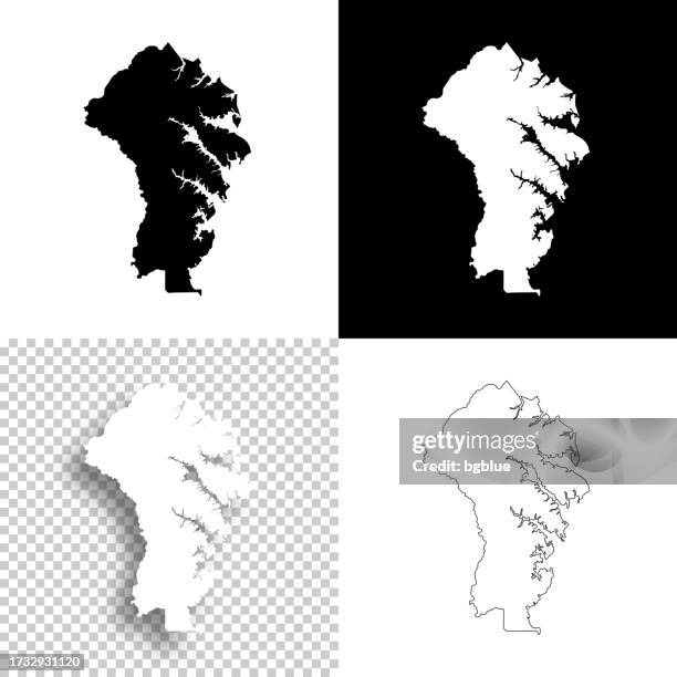 anne arundel county, maryland. maps for design. blank, white and black backgrounds - anne arundel stock illustrations