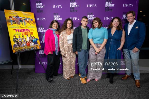 Shirley Jahad, Lindsey Weissmueller, Rostam Batmanglij, Maryam Keshavarz, JoAnne Yarrow and Josh Welsh attend the Film Independent Special Screening...