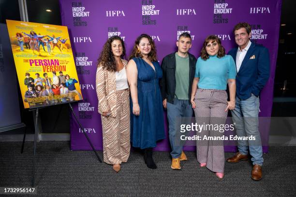 Lindsey Weissmueller, JoAnne Yarrow, Rostam Batmanglij, Maryam Keshavarz and Josh Welsh attend the Film Independent Special Screening of "The Persian...