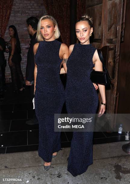 Tammy Hembrow and Emily Davies are seen on October 18, 2023 in Hollywood, California.