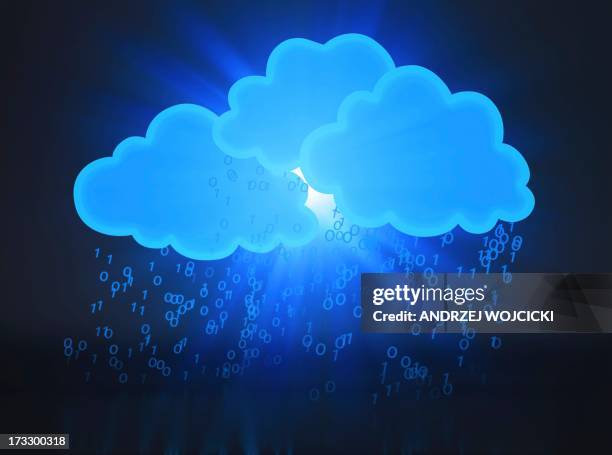 cloud computing, conceptual artwork - cloud computing white background stock illustrations