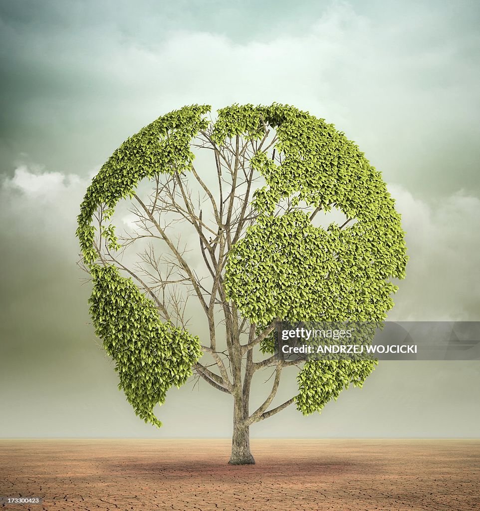 Green planet, conceptual artwork