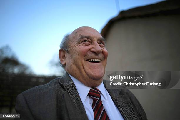 Freedom fighter Denis Goldberg talks to the media at Liliesleaf Farm, the apartheid-era hideout for Nelson Mandela and freedom fighters in...