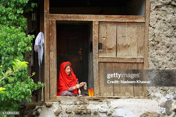 our culture our dignity - karimabad hunza stock pictures, royalty-free photos & images