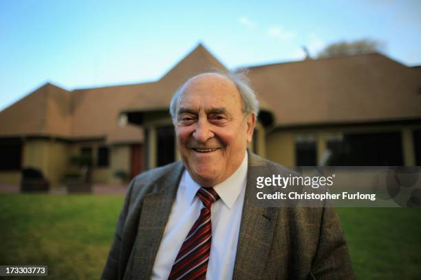 Freedom fighter Denis Goldberg talks to the media at Liliesleaf Farm, the apartheid-era hideout for Nelson Mandela and freedom fighters in...