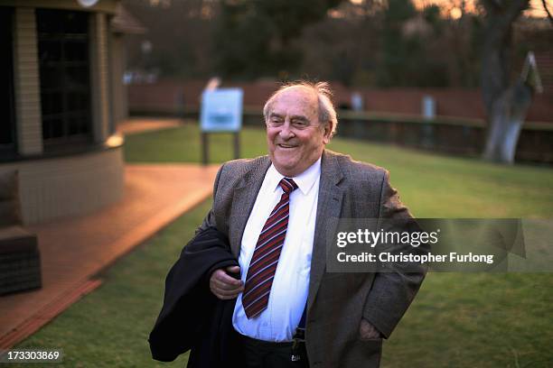 Freedom fighter Denis Goldberg talks to the media at Liliesleaf Farm, the apartheid-era hideout for Nelson Mandela and freedom fighters in...