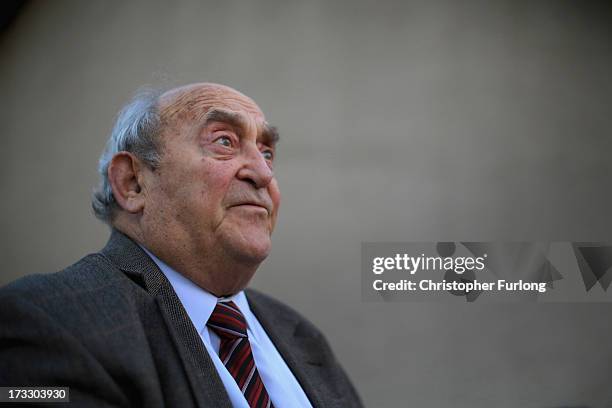 Freedom fighter Denis Goldberg talks to the media at Liliesleaf Farm; the apartheid-era hideout for Nelson Mandela and freedom fighters in...
