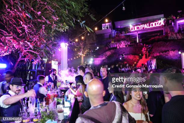 View of the atmosphere during the Le Bon Argent By Floyd Mayweather Presents Passes' Lucypalooza Sponsored By Flex & Betr on October 12, 2023 in Los...