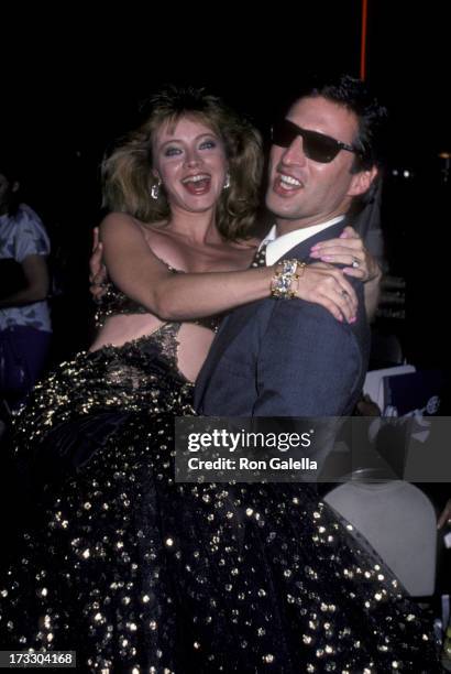 Andrea Evans and Roscoe Born attend 13th Annual Daytime Emmy Awards on July 17, 1986 at the Waldorf Hotel in New York City.