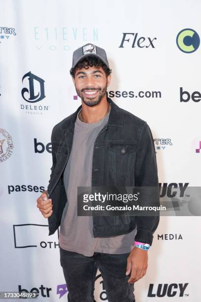 Isaiah Harmison attends the Le Bon Argent By Floyd Mayweather Presents Passes' Lucypalooza Sponsored By Flex & Betr on October 12, 2023 in Los...