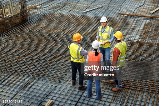 Construction workers at work Construction workers at work