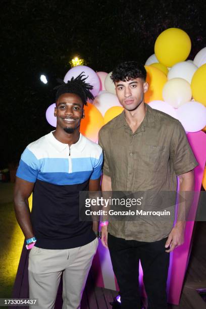 Dre Woodward and Isaac Francis attend the Le Bon Argent By Floyd Mayweather Presents Passes' Lucypalooza Sponsored By Flex & Betr on October 12, 2023...