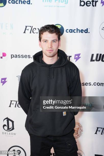 Noah Fearnley attends the Le Bon Argent By Floyd Mayweather Presents Passes' Lucypalooza Sponsored By Flex & Betr on October 12, 2023 in Los Angeles,...