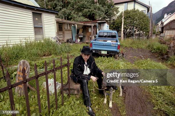 Singer Bob Dylan is photographed in August 2001 in Telluride, Colorado. CREDIT MUST READ: Ken Regan/Camera 5 via Contour by Getty Images.