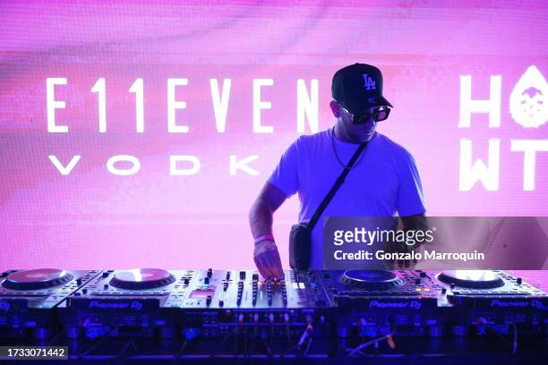 Performs during the Le Bon Argent By Floyd Mayweather Presents Passes' Lucypalooza Sponsored By Flex & Betr on October 12, 2023 in Los Angeles,...