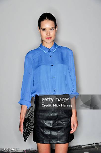 Sarah Ann Macklin attends the Lulu Guinness Paint Project party at Old Sorting Office on July 11, 2013 in London, England.