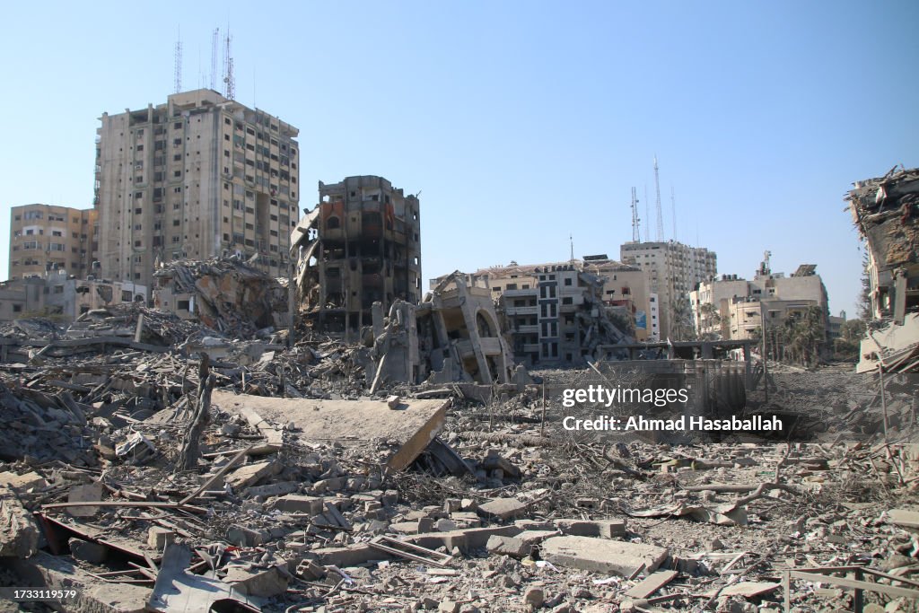Gaza Comes Under Sustained Bombardment By Israel After Hamas Attacks