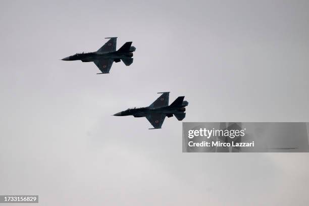 The airshow before the MotoGP race during the MotoGP of Japan - Race at Twin Ring Motegi on October 01, 2023 in Motegi, Japan.