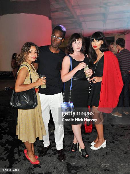 Antonia Rose Thomas, Nathan Stewart-Jarrett, Alexandra Roach, and Jameela Jamil attend the Lulu Guinness Paint Project party at Old Sorting Office on...