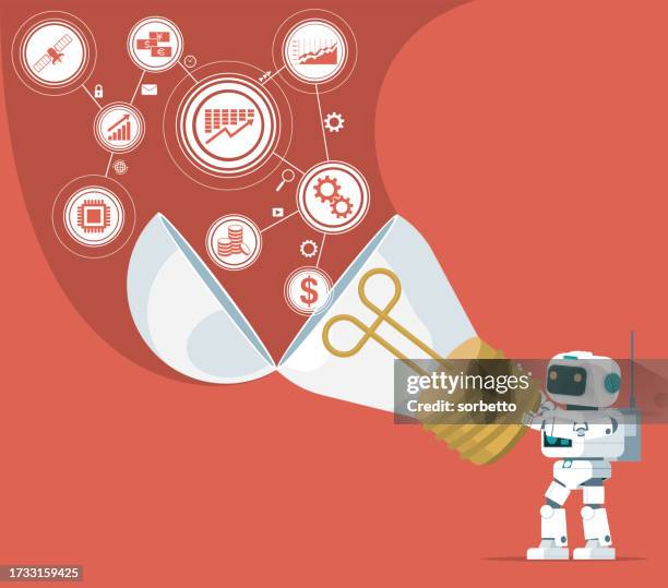idea - lightbulb - robotics class stock illustrations