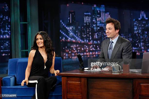 194 Salma Hayek Jimmy Fallon Photos & High Res Pictures - Getty Images