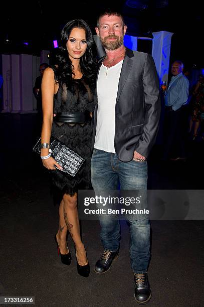 Jessica Jane Clement and Lee Stafford attend the Infiniti Gate Experience party at the London Film Museum on July 11, 2013 in London, England.