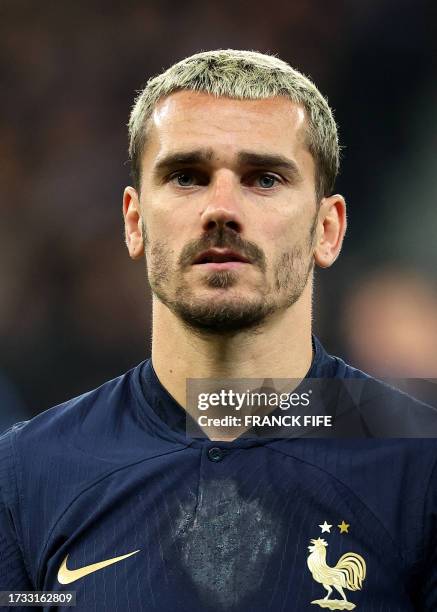 France's forward Antoine Griezmann is pictured ahead of the friendly football match between France and Scotland at Pierre-Mauroy stadium, in...