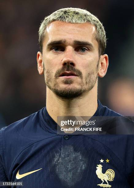 France's forward Antoine Griezmann is pictured ahead of the friendly football match between France and Scotland at Pierre-Mauroy stadium, in...