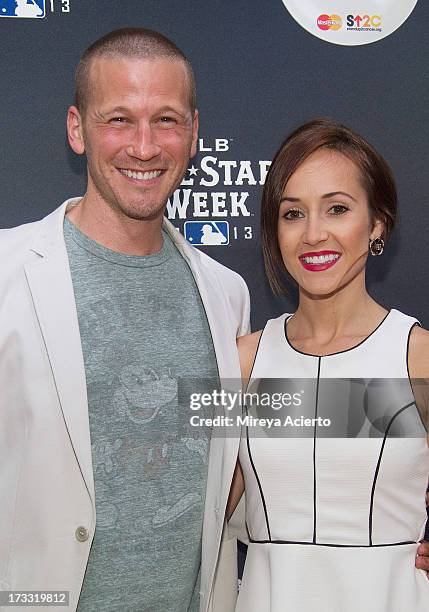 Rosenbaum and Ashley Hebert attend MLB Fan Cave "Dig In And Do Good" Event at MLB Fan Cave on July 11, 2013 in New York City.