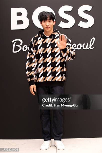 South Korean actor Lee Sang-Yi is seen at the BOSS 'Exclusive Boss Korea Capsule Collection' launch photocall on October 13, 2023 in Seoul, South...