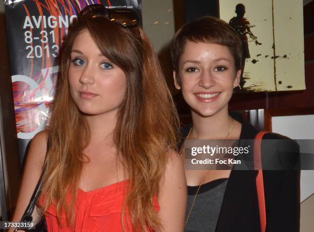 Alix Ligier de Laprade and actress Corinne Touzet's daughter Jeanne Touzet Sieja attend the 'Florides' : Margot Abascal's Short Movie Screening...