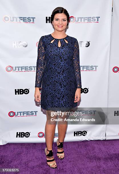 Actress Casey Wilson arrives at the 2013 Outfest Opening Night Gala of C.O.G. At The Orpheum Theatre on July 11, 2013 in Los Angeles, California.