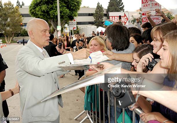 Actor John Malkovich attends the premiere of Summit Entertainment's "RED 2" at Westwood Village on July 11, 2013 in Los Angeles, California.