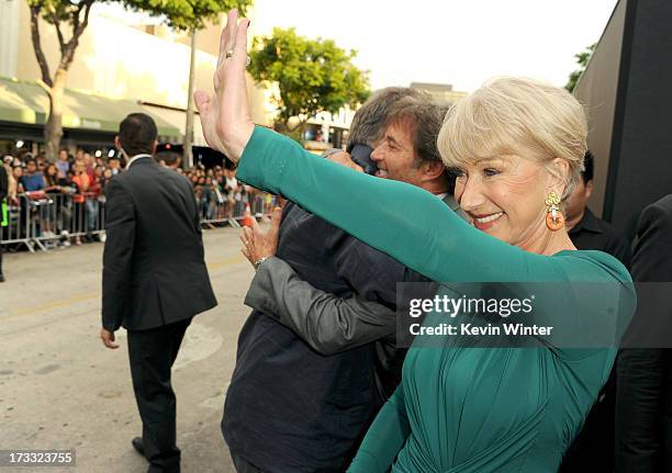 Actress Helen Mirren attends the premiere of Summit Entertainment's "RED 2" at Westwood Village on July 11, 2013 in Los Angeles, California.