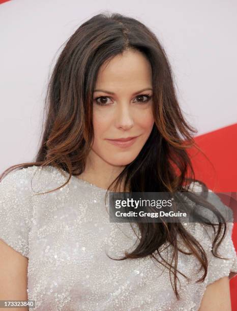 Actress Mary-Louise Parker arrives at the Los Angeles premiere of "Red 2" at Westwood Village on July 11, 2013 in Los Angeles, California.