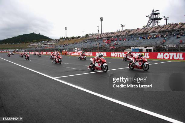 The Asian Talent Cup riders start from the grid during the Asian Talent Cup race 2during the MotoGP of Japan - Race at Twin Ring Motegi on October...