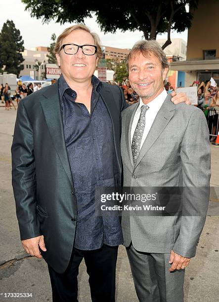 Producer Lorenzo di Bonaventura and Lionsgate Motion Picture Group co-chairman Patrick Wachsberger attend the premiere of Summit Entertainment's "RED...