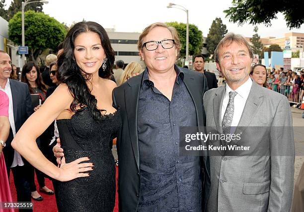 Actress Catherine Zeta-Jones, producer Lorenzo di Bonaventura and Lionsgate Motion Picture Group co-chairman Patrick Wachsberger attend the premiere...