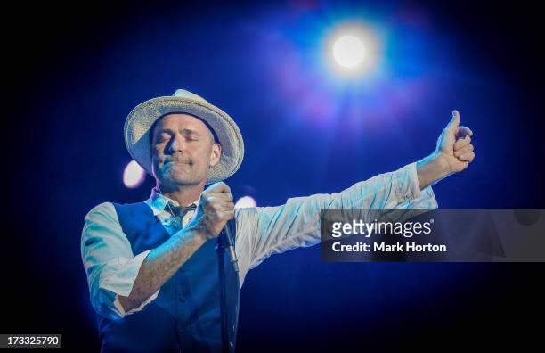 Gord Downie of The Tragically Hip performs on Day 8 of the RBC Royal Bank Bluesfest on July 11, 2013 in Ottawa, Canada.
