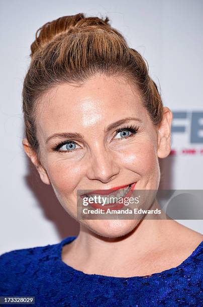 Actress June Diane Raphael arrives at the 2013 Outfest Opening Night Gala of C.O.G. At The Orpheum Theatre on July 11, 2013 in Los Angeles,...