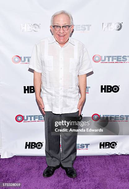 Actor Leslie Jordan arrives at the 2013 Outfest Opening Night Gala of C.O.G. At The Orpheum Theatre on July 11, 2013 in Los Angeles, California.