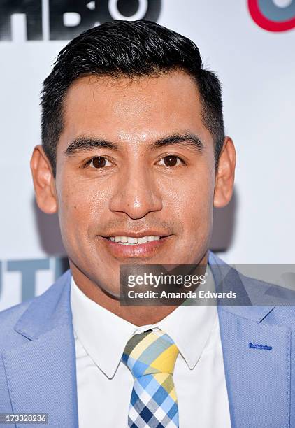 Actor Eloy Mendez arrives at the 2013 Outfest Opening Night Gala of C.O.G. At The Orpheum Theatre on July 11, 2013 in Los Angeles, California.