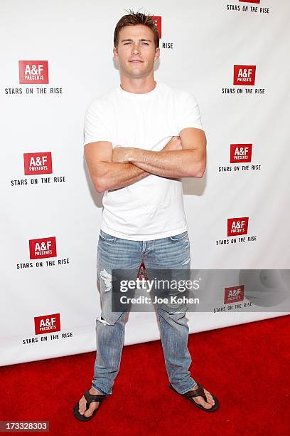 Actor Scott Eastwood attends Abercrombie & Fitch Co. Presents their 2013 "Stars On The Rise!" at The Grove on July 11, 2013 in Los Angeles,...