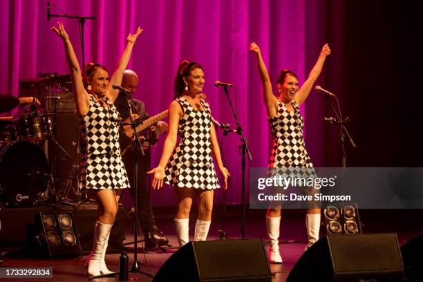 Aria Jones, Esther Stephens and Liv Tennet of The Up-Doos perform during the Tami Neilson's Rock 'n' Roll Revue concert at The Civic on October 13,...