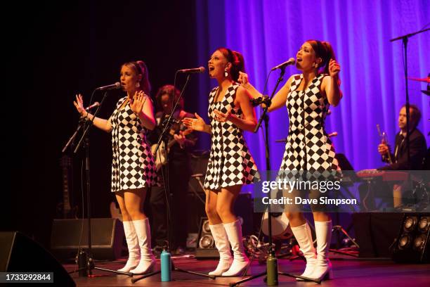 Aria Jones, Esther Stephens and Liv Tennet of The Up-Doos perform during the Tami Neilson's Rock 'n' Roll Revue concert at The Civic on October 13,...